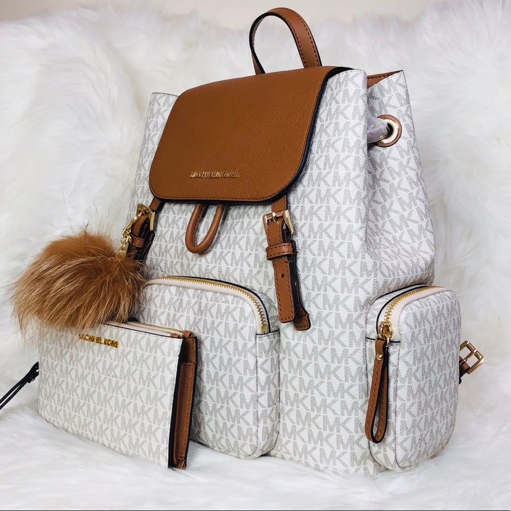 3PCS Michael Kors Abbey LG Cargo Backpack Set - Picture 2 of 8